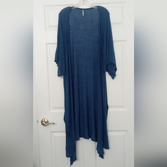 Tresics Long Slate Blue Duster/ Cover Up- Size: L - Picture 4 of 5